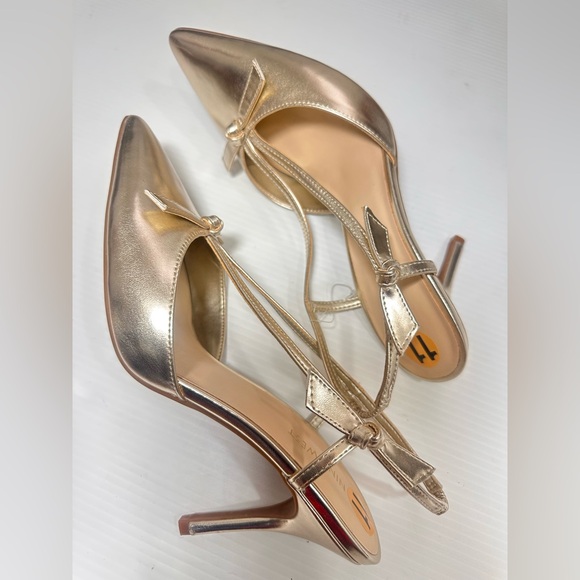 Nine West Womens Rands S3 Pointy Toe Pumps Straps Pull On Synthetic Sz 11 NWOB - Picture 11 of 14